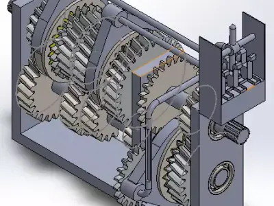 Gearbox Solidworks project 3D model