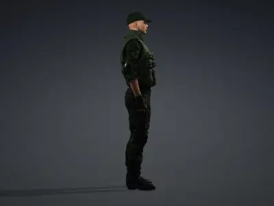 Realistic Urban Warfare Operator 3D model