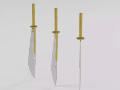 Chinese Dao Sword - Traditional Martial Arts Weapon 01 Low-poly 3D model
