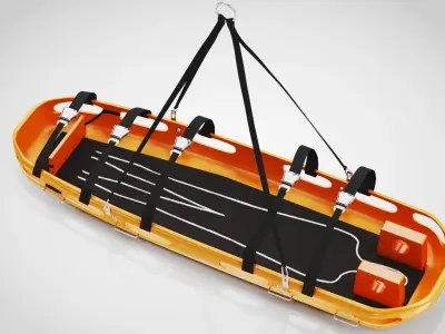 Helicopter Stretcher Low-poly 3D model