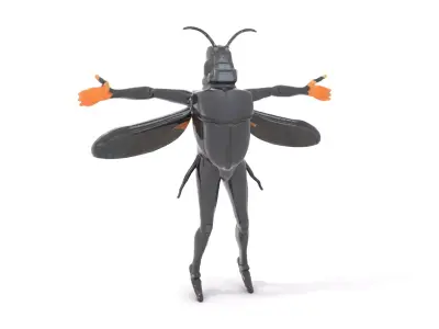Insectoid Warrior Black model pack Low-poly 3D model