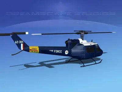 Bell UH-1B Iroquois V16 RAAF 3D model