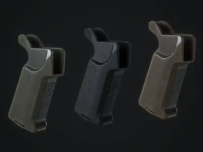 AR15M4 PDW PISTOL GRIP Low-poly 3D model