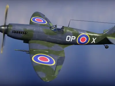 Supermarine Spitfire - Blender 3d Model 3D model