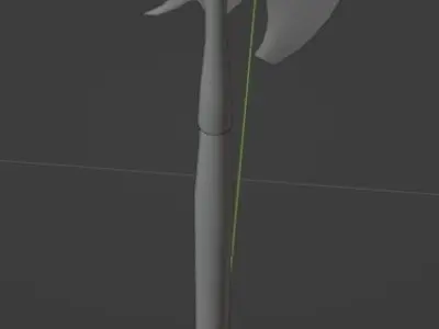 Melee weapon - Halberd Free low-poly 3D model