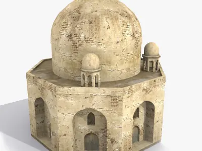 Arab x4 Low-poly 3D model
