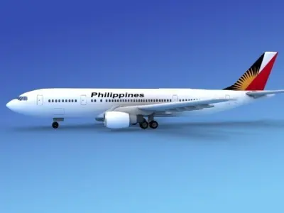 Airbus A300 Phillipines Airways 3D model