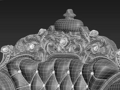 Classic Sofa Soft Low-poly Free 3D print model