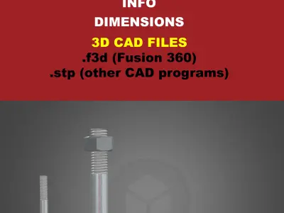 275 Parts 3D CAD Library - BOLTS -EN24014 - DIN931 - ISO4014 3D model