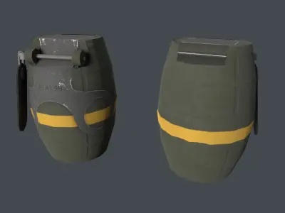 OD 82 SE Hand Grenade Italy Low-poly 3D model