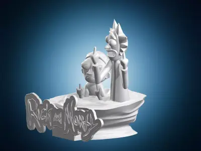 Rick and Morty Portal Display Miniature 3D print model