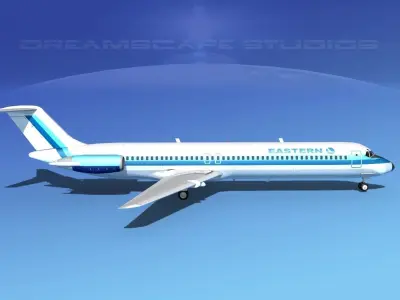 Douglas DC-9-50 Eastern 1 3D model