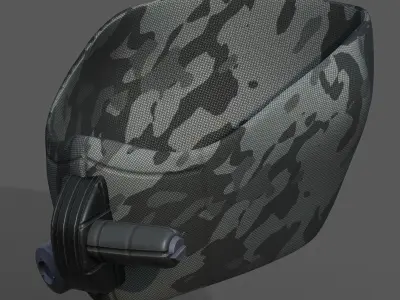 Gas mask helmet scifi fantasy armor hats military Low-poly 3D model