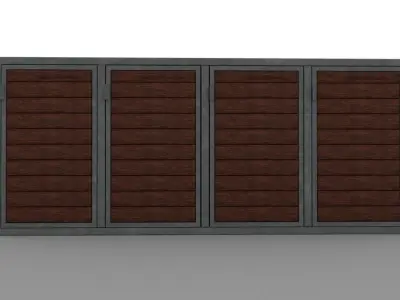 Holder for up to 4 Trashbins  3D model