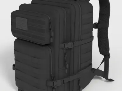 MILITARY TACTICAL BACKPACK Low-poly 3D model