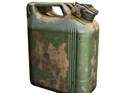 Rusty Jerry Can Low-poly 3D model
