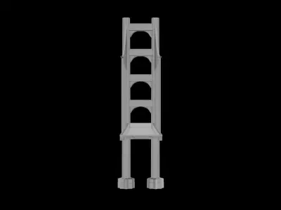 Bridge piece Free low-poly 3D model