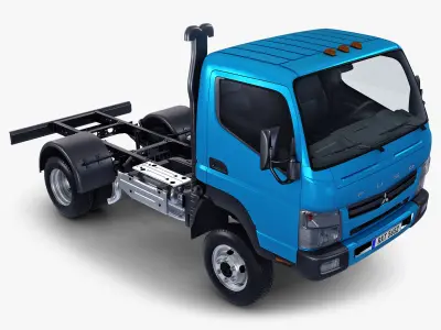 Mitsubishi Fuso Canter 4x4 Chassis Truck 3D model