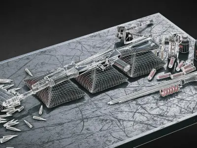 Weapon Table PBR Lowpoly MW2019 Low-poly 3D model