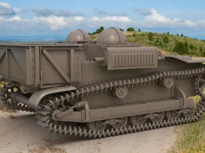 UE Tractor Clay Mentalray 3D model