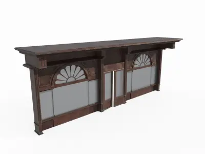 Classical architecture shop storefront 3D model