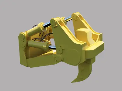 Ripper Bulldozer 3D Model 3D model