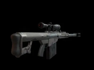BARETT M82A1 MODEL Free low-poly 3D model