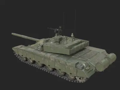 4 coatings of PLA Army ZTZ99 ZTZ-99 Main Battle Tank MBT Low-poly 3D model