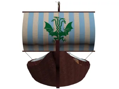 Viking Cargo Ship 3D model