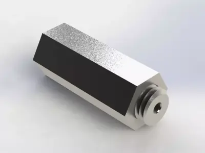 Conexao Connection Femea Female M10 x Macho Male M14 3D model