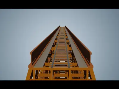 RAILWAY BRIDGE WILD WEST 3D model