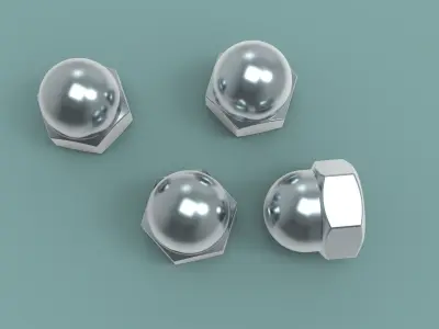 Cap nut 3D model