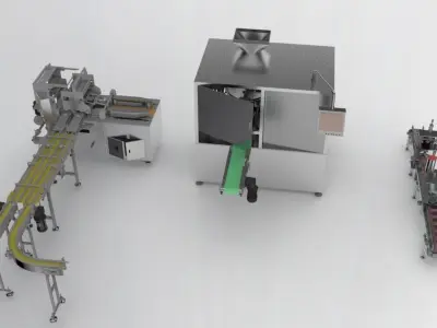 Packing machine assembly 3D model