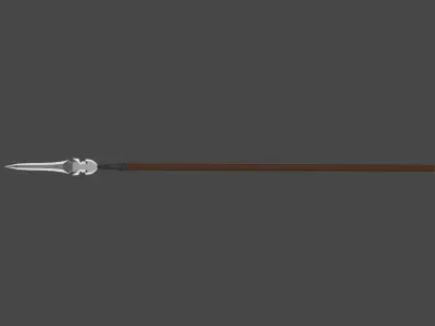 low-poly game-ready 3d spear Free low-poly 3D model