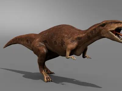 Gigantosaurus Jurassic Dinosaur Low-poly 3D model