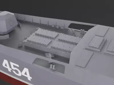 Admiral Gorshkov-class Frigate Project 22350 3D model
