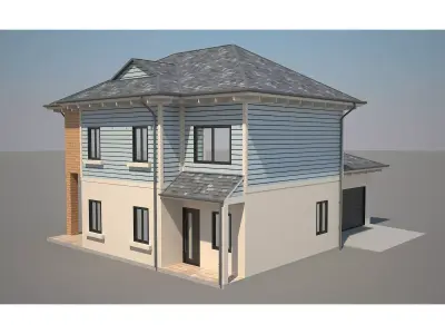  Cottage House 5 Low-poly 3D model