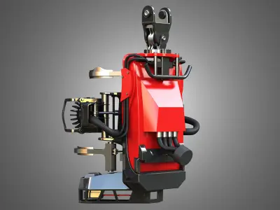 Komatsu Forestry Harvester Head 3D model