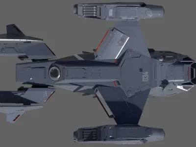 Space Ship mtl 3D model