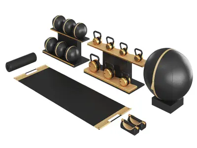 PENT luxury fitness equipment part 4 Black 3D model