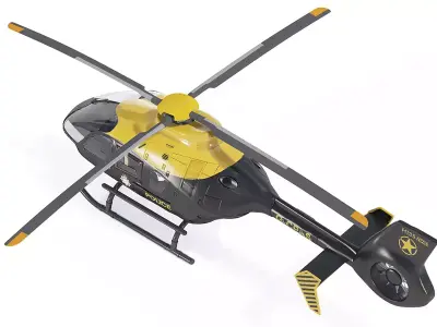 Airbus Helicopter H135 Police Free low-poly 3D model