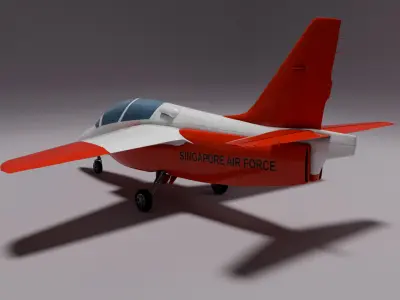 ALENIA Aermacchi S-211 - Military Jet Trainer - THE WARRIOR - Low-poly 3D model