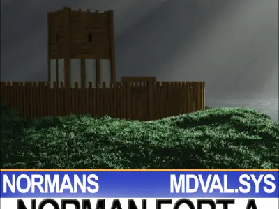 Medieval Norman Fort 3D model