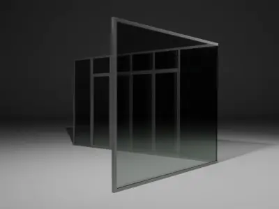 Commercial Glass window Free 3D model