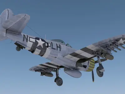 Republic P-47D Thuderbolt Rat a Dat 3D model