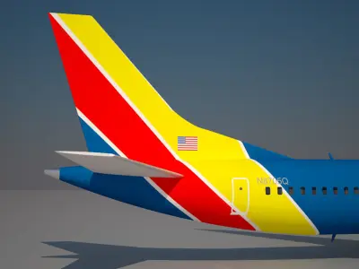 Southwest Airlines 737 max 8 3D model