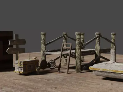 LowPoly MedievalPack V1 Free low-poly 3D model