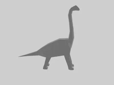 Brachiosaurus dinosaur Free low-poly 3D model