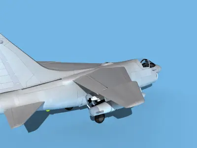 Chance Vought A-7E Corsair II V10 HA ANG 3D model