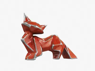 Figurine fox 3D model